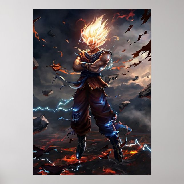 Son Goku Toppen Saiyan Poster (Framsidan)