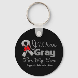 Son - Grått Ribbon Awareness Nyckelring