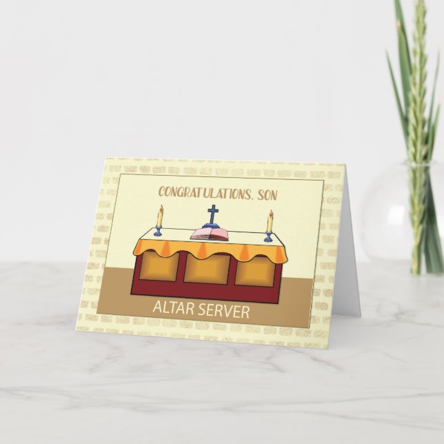 Son Grattiss Cathole Altar Server Kort (Framsida)