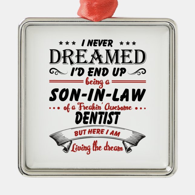 Son i Fantastisk-dentist Julgransprydnad Metall (Framsidan)