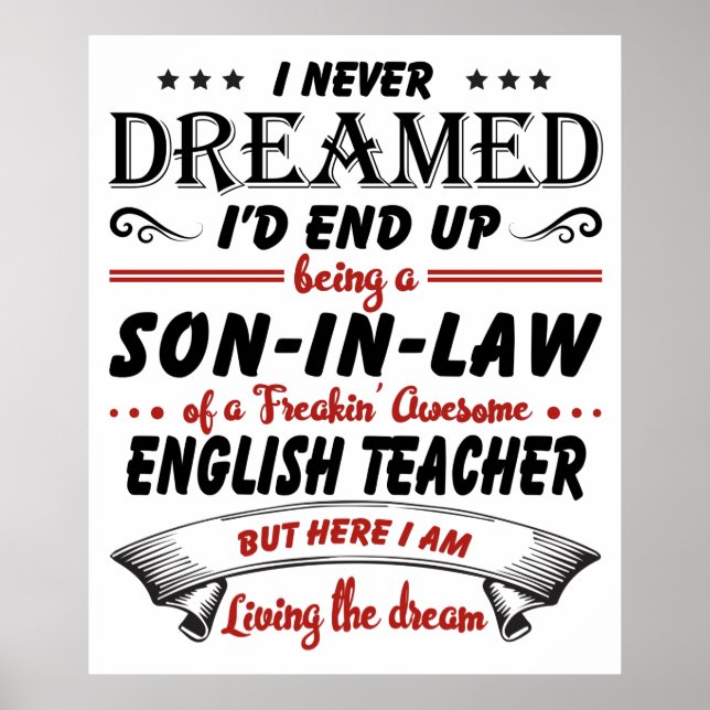 Son i Fantastisk engelsklärare Poster (Framsidan)