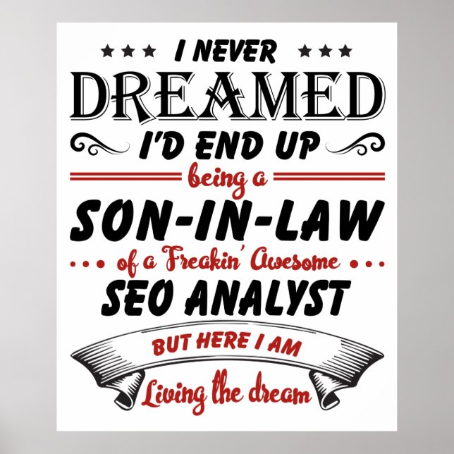 Son i Fantastisk SEO-analytiker Poster (Framsidan)
