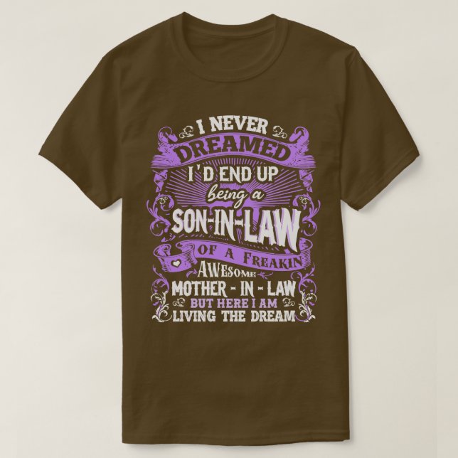 Son i juridik jag drömde aldrig om t shirt (Design framsida)