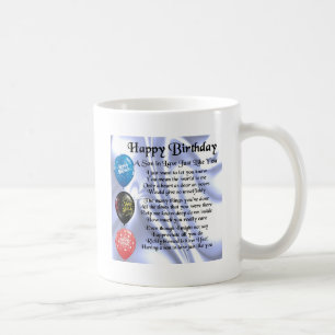 Son i lagdikt - grattis på födelsedagendesign kaffemugg