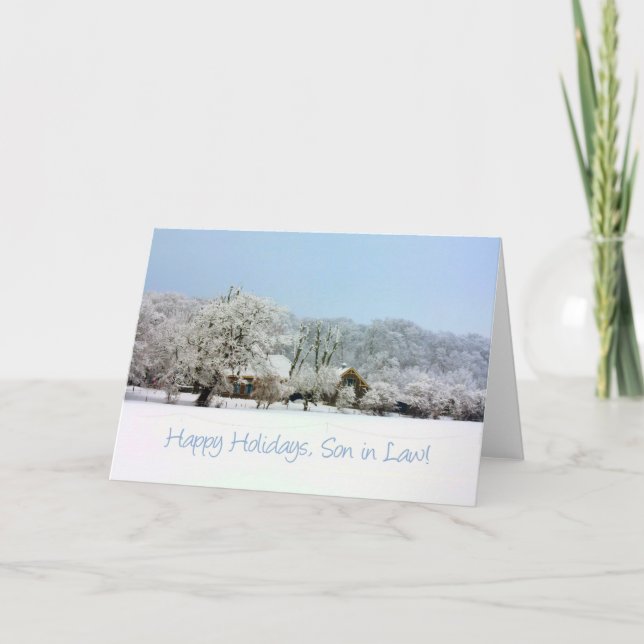 son i laggod julkort helgkort (Framsida)