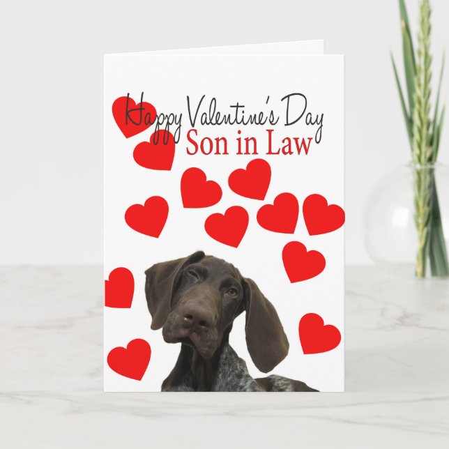 Son i Law Glossy Grizzly Valentine Puppy Kärlek Helgkort (Framsida)