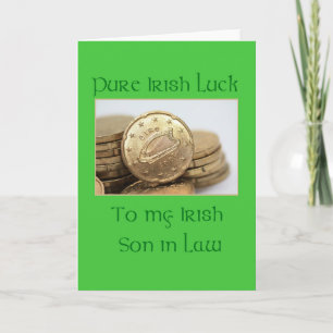 Son i Law Lycklig St. Patrick's Day Kort