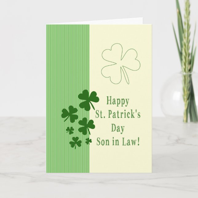 Son i Law Lycklig St. Patrick's Day Kort (Framsida)