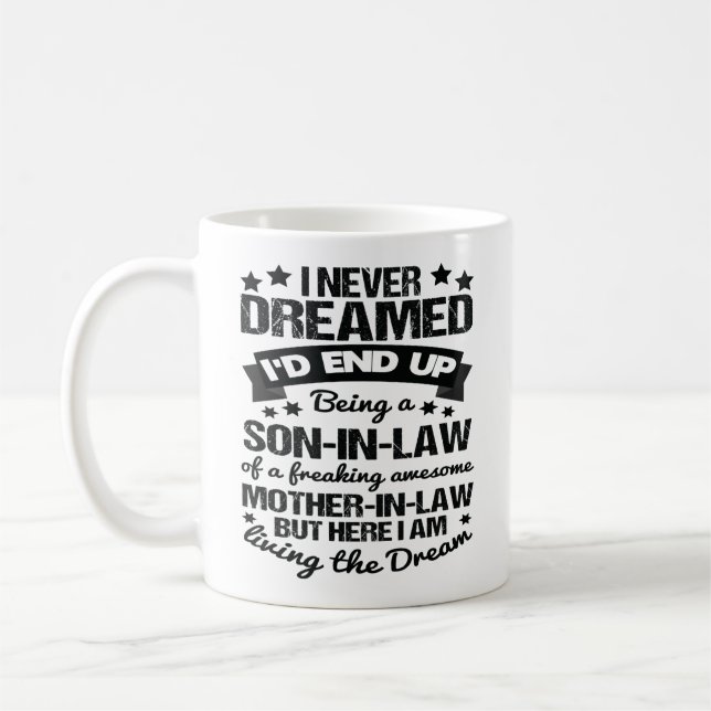 Son i Law Proud Fantastisk Svärmor Funny Quote Kaffemugg (Vänster)