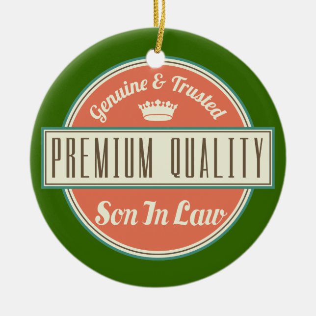 Son i rolig) gåva för lag ( julgransprydnad keramik (Framsidan)