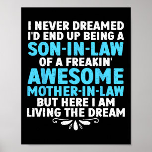 Son in law Art från Svärmor För manar Boys Son Poster
