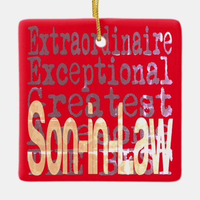 Son in Law Extraordinaire Julgransprydnad Keramik (Framsida)