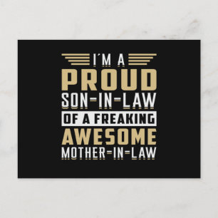 Son in law Far i Law Proud Lawdress Gift Idea Vykort