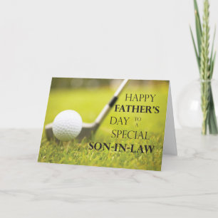 Son-in-Law Fars dag Golf Boll i Grass Kort