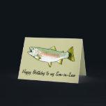 Son-in-Law Grattis på födelsedagen: Rainbow Trout Kort<br><div class="desc">Detta kort är till för en svärson som fiskar i kärlek. Om du vill matcha artiklar skriver du "penguincornerstore trout" i Zazzle-sökningen pub.</div>