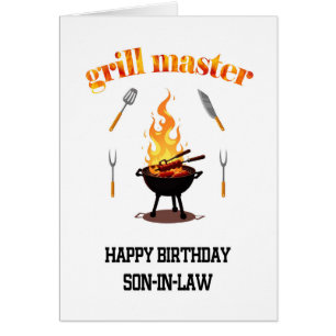 Son in Law Grill Master Birthday Hälsningskort