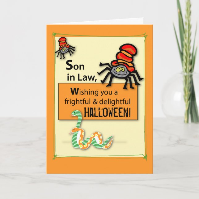 Son-in-law Kryp och Hisses Halloween Kort (Framsida)
