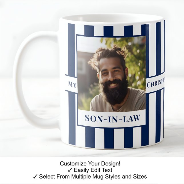 Son-in-law, Namn, Message, Photo, Rand Mugg C41 (Skapare uppladdad)