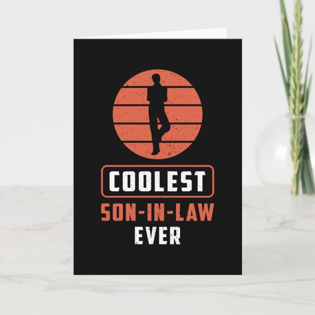 Son in Law Son Fantastisk Proud Best Gift Idea Kort (Framsida)