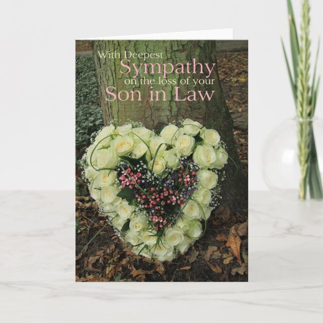 son in law Sympathy Card with Ro Kort (Framsida)