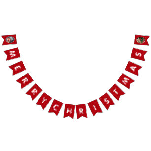 Son jul Party   Rött foto Vimplar