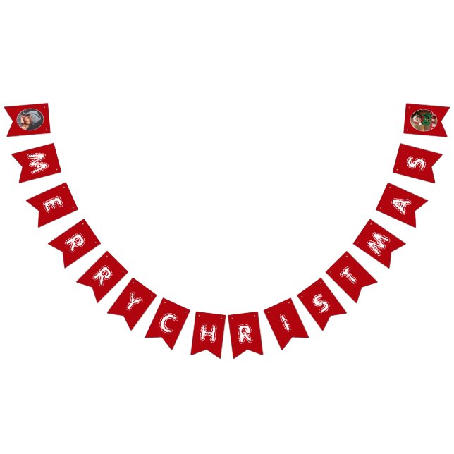 Son jul Party | Rött foto Vimplar (Alla)