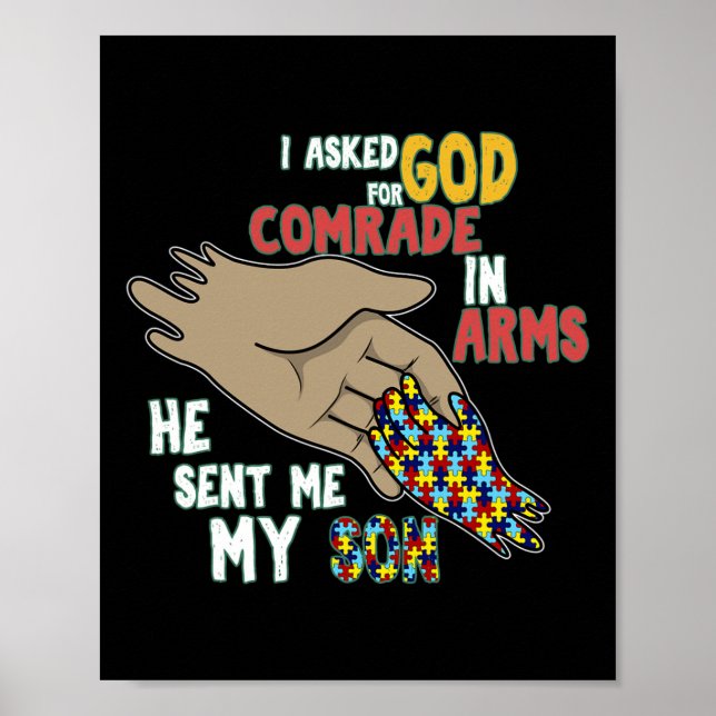 Son Kid Autistic Puzzle Biet Coola Autism Awarenes Poster (Framsidan)