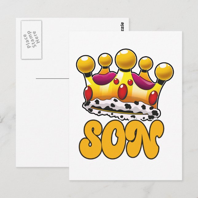 Sön Kings krona Vykort (Fram/baksida)