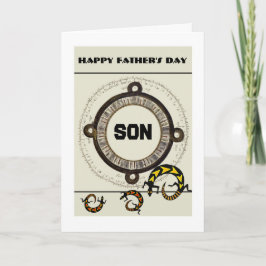 Son / Lycklig Fars dag - Mayan / lizards Kort