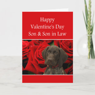 Son & Make Glossy Grizzly Valentine Puppy Kärlek Helgkort