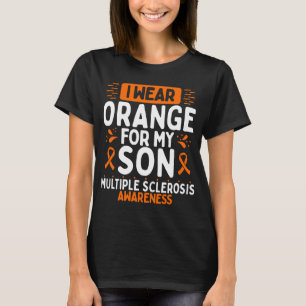 Son Många Sclerosis Awareness Orange Ribbon T Shirt
