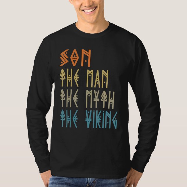 Son människan, myten, viking t shirt (Framsida)