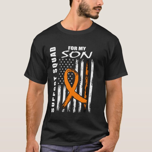 Son Multipel Skleros Medvetenhetsflagga Supporter  T Shirt (Framsida)