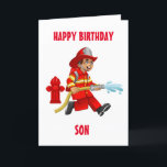 SON & MY FAVORITE FIREMAN PÅ BIRTHDAY! KORT<br><div class="desc">TACK FÖR ATT VI STOPPADE AV ETT AV MINA ÅTTA STOPPAR!!!!!!</div>