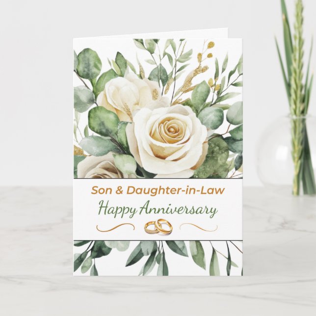 Son och dotter i Elegant Ro i advokatfirandet Kort (Framsida)