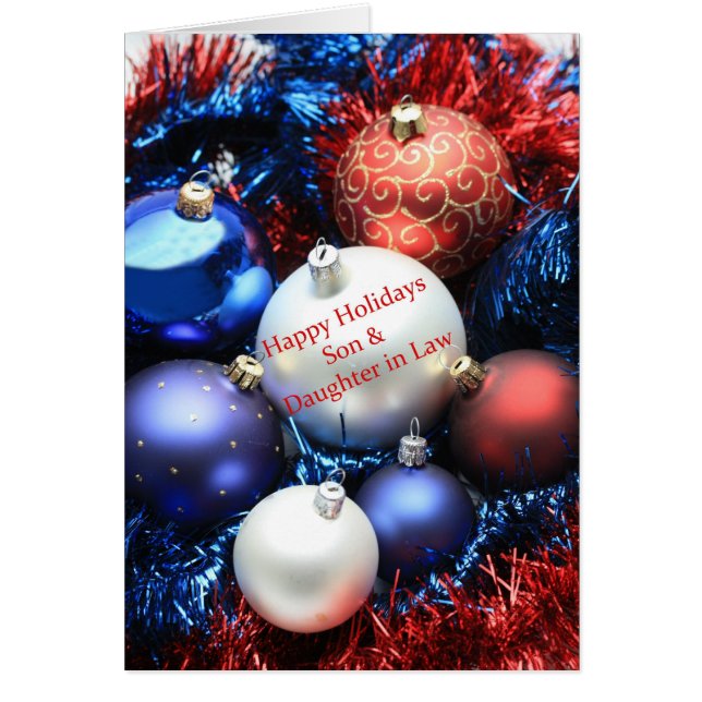 son och dotter i God jul-kort Hälsningskort (Framsidan)