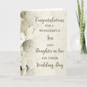 Son och dotter i Grattisar för juridisk Bröllopsda Kort