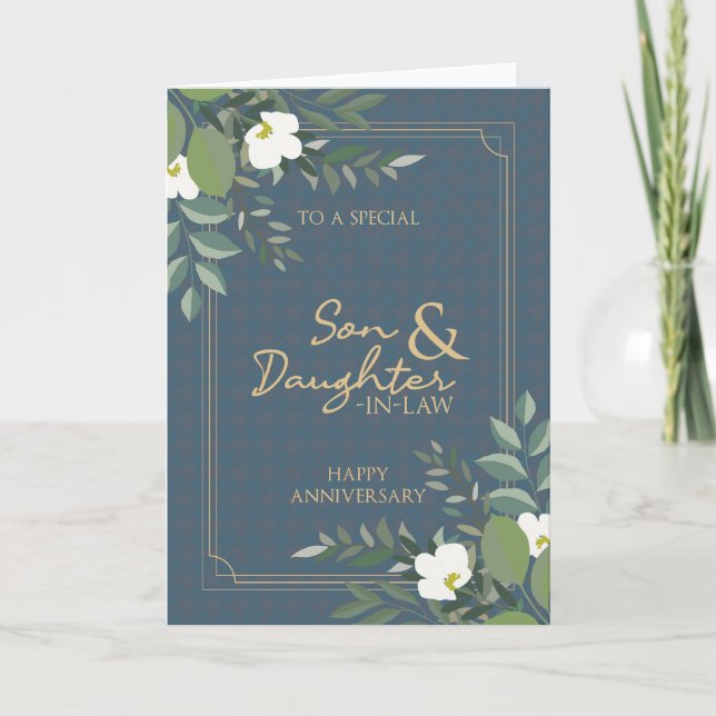 Son och dotter i judenårskort kort (Framsida)