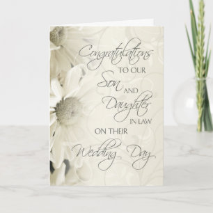 Son och dotter i Law Bröllop Grattiss Card Kort