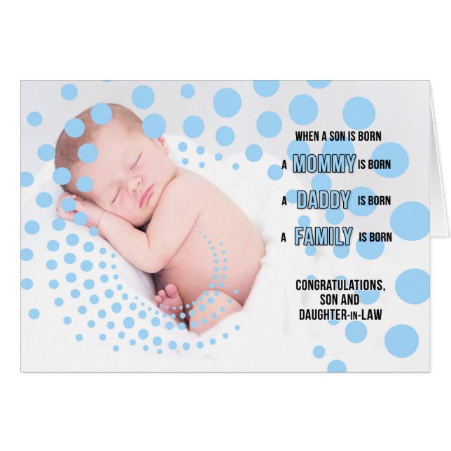 Son och dotter i Law Pojke Grattiss Hälsningskort (Framsidan Horizontal)