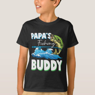 Son och Far Fiske efter Buddy Fly Fisherman Pappa T Shirt