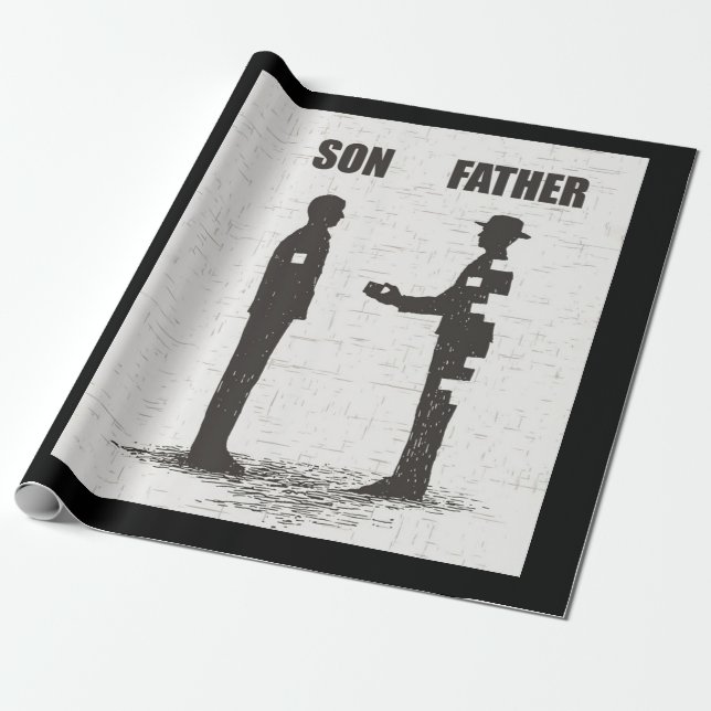 Son och Far Presentpapper (Utrullad)