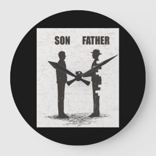 Son och Far Stor Klocka