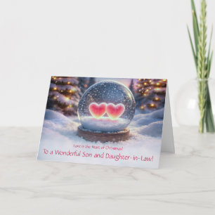 Son och fru Dotter i lag Vacker jul Kort