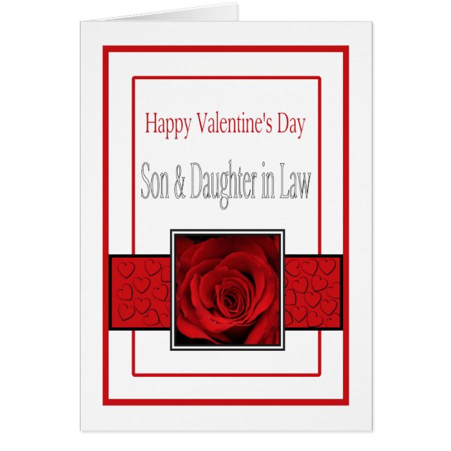 Son och hustru Glad Alla hjärtans dag Ro Hälsningskort (Framsidan)