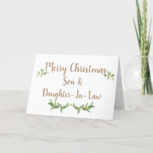 Son och svärdotter Gröna blad jul Helgkort