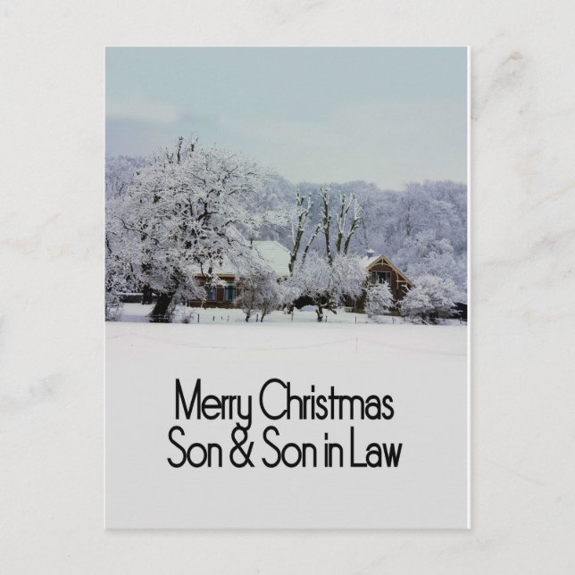 son- och svärson-God jul-kort Helg Vykort (Framsida)