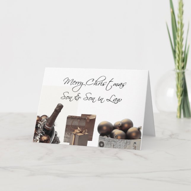son- och svärson-God jul-kort Helgkort (Framsida)