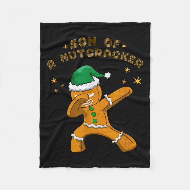 Son Of A Nutcracker Pajamas Christmas Gingerbread  Fleecefilt (Framsidan)