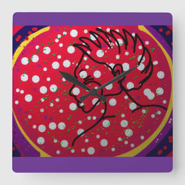 Son of the Galaxy Fyrkantig Klocka (Framsida)